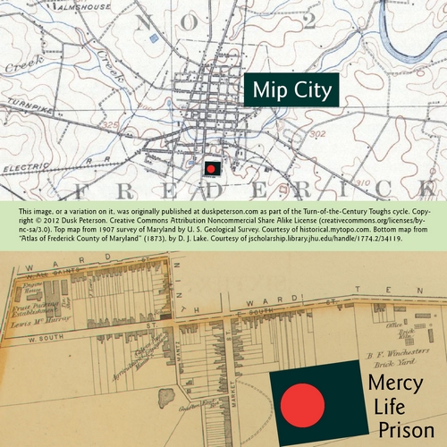 Map of Mip City, showing Mercy Life Prison